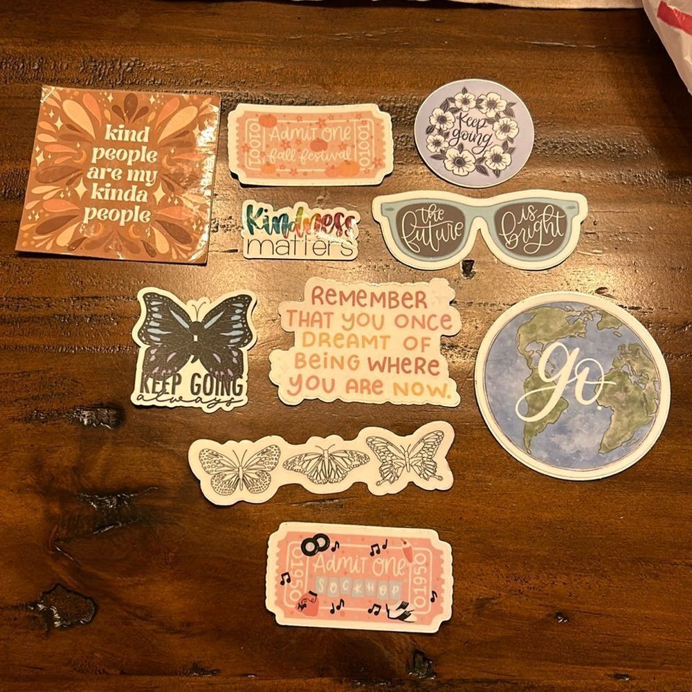 Stickers 10 all new for water bottle or cover agendas